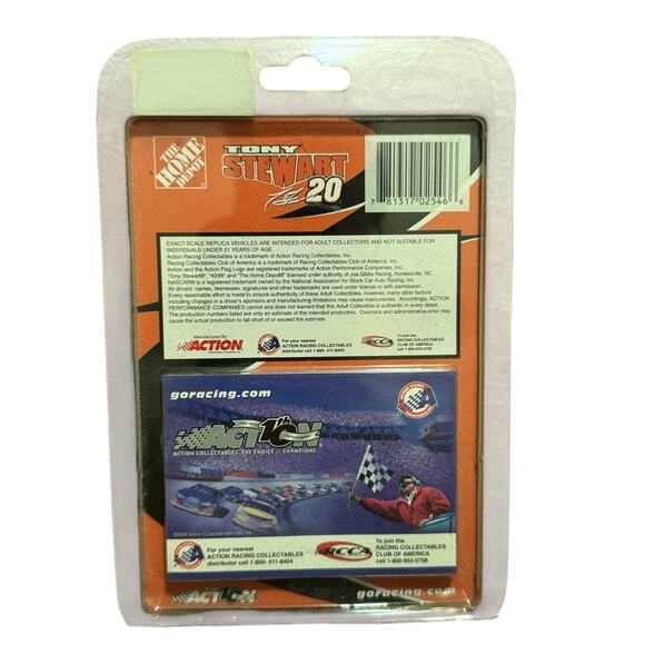 2002 Tony Stewart #20 Nascar Home Depot Pontiac Grand Prix Action Diecast Car - Picture 2 of 3